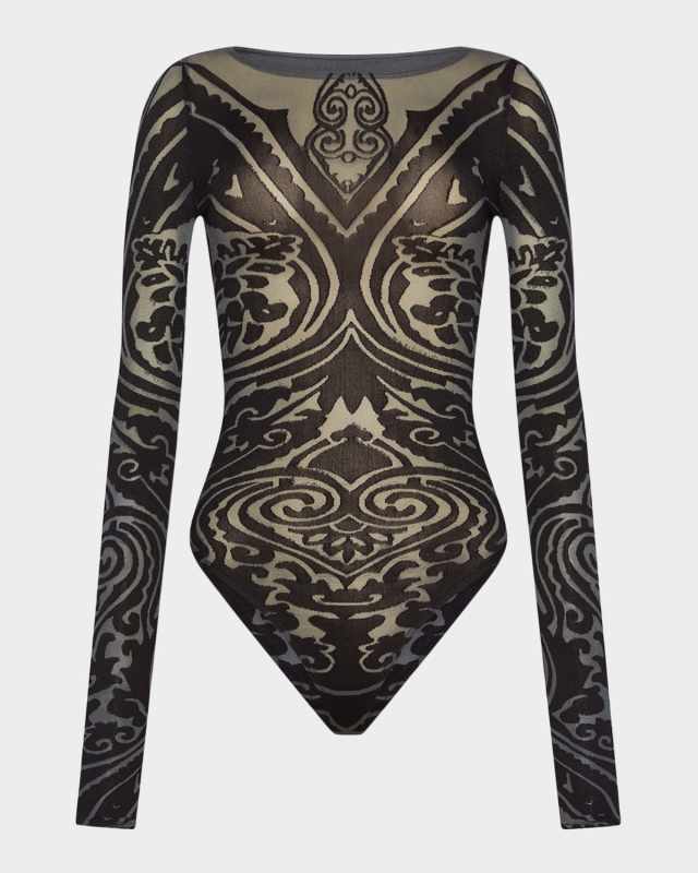 x Etro Tattoo String Bodysuit